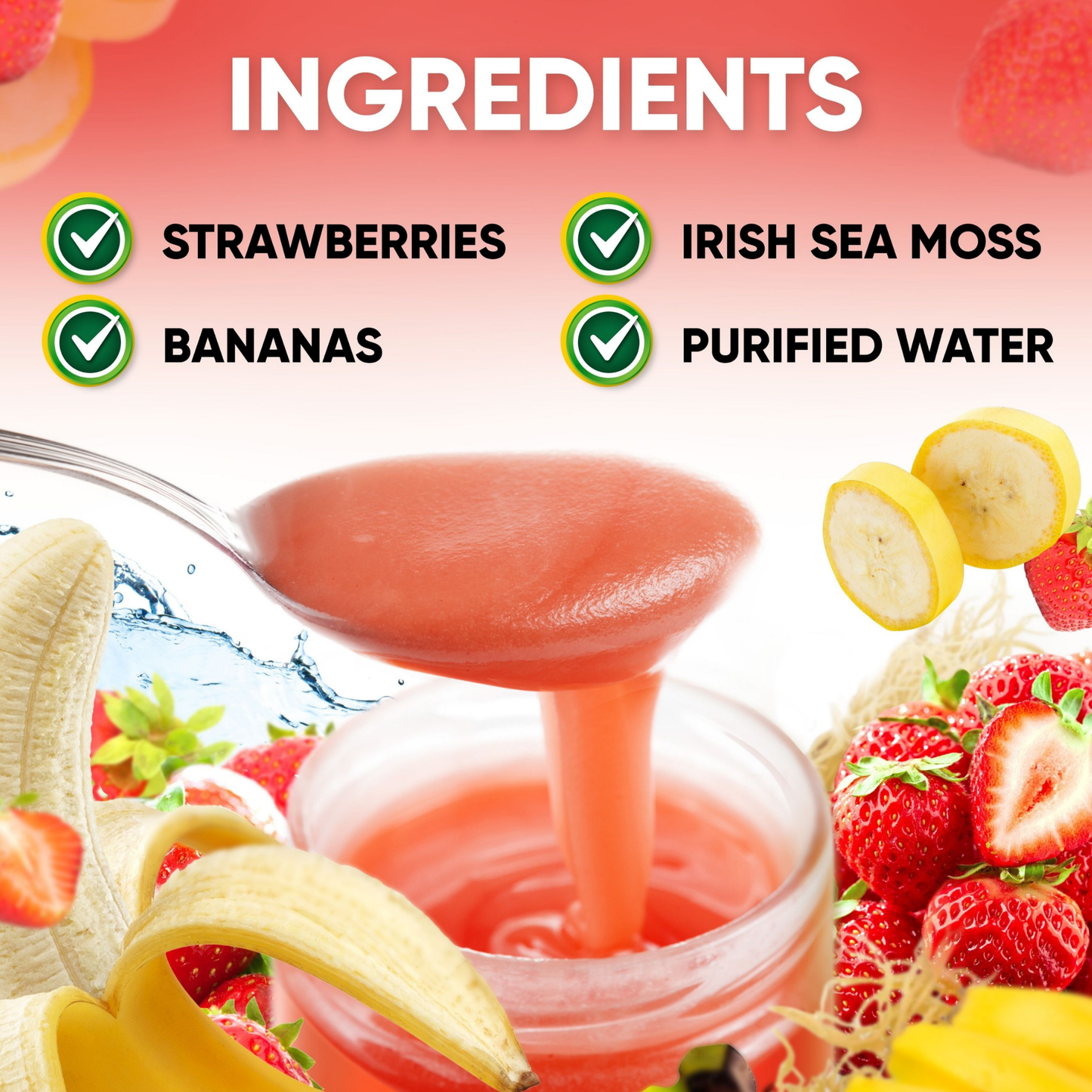 Strawberry Banana Sea Moss Gel